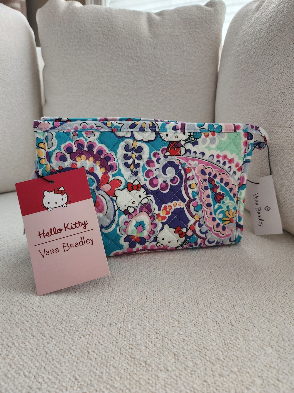 Vera Bradley x Hello Kitty Paisley Trapeze Cosmetic Bag